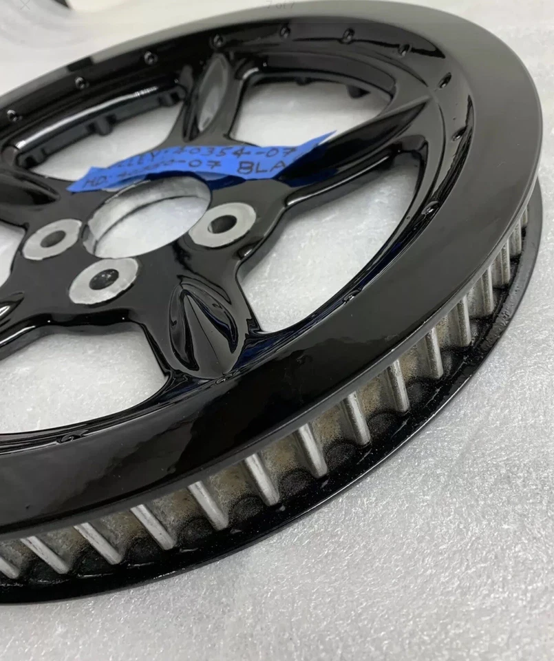 Harley 40350-07 polea negro brillante OEM piñón Sportster 2007-17 EXTRACTO Foto 3 de 4