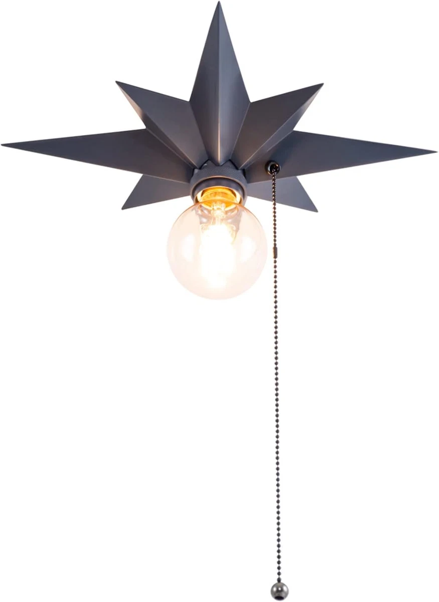 Flush Mount Ceiling Light Black Star