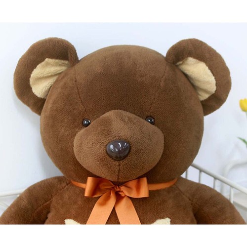 Peluche ours noir asiatique marron chocolat 55 pouces peluche poupée fabriquée en Corée - Photo 8 sur 11