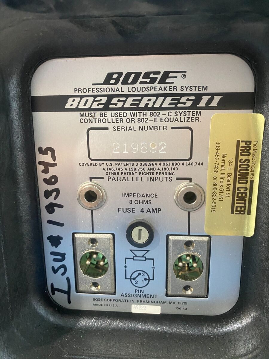 2x Bose 802 Series II Professional Speaker System. Rare! | eBay 2x Bose 802 Series II Professional Speaker System. Rare! | eBay