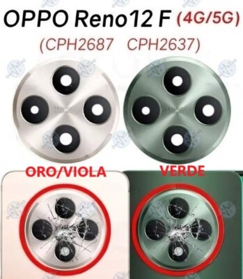 Eonpam 2 Pezzi Vetro Fotocamera per Oppo Reno4 Z 5G Lente Posteriore Ricambio HD Original Camera Glass con Kit di Riparazione