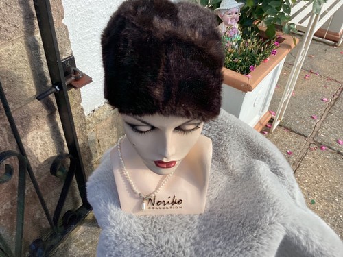 vintage 1960s hat fake fur Gorgeous Style - Picture 12 of 21