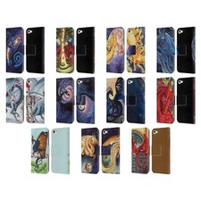 OFFICIAL CARLA MORROW DRAGONS LEATHER BOOK WALLET CASE FOR APPLE iPOD TOUCH MP3