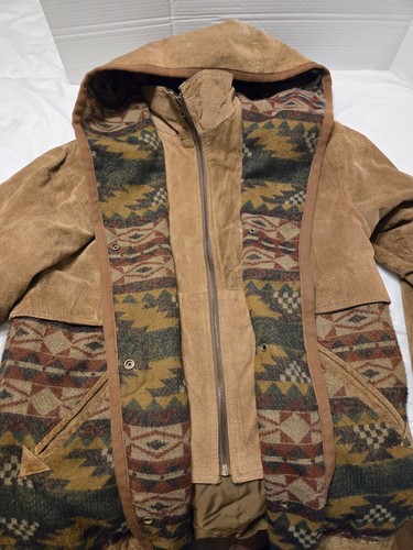 Vintage RARE Maggie Lawrence Sz S Mackinaw Jacket Suede Equestrian Horse Chore - Picture 5 of 15