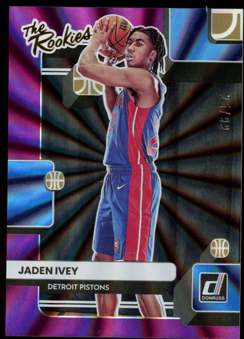 2022-23 Panini Donruss "The Rookies" #5 Jaden Ivey Purple Laser RC #ed /99