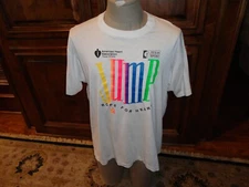 Vtg 90's White Screen Stars Best Jump Rope For Heart 50-50 T-shirt Adult XXL Usa