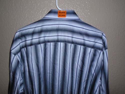 TAILORBYRD Shirt Mens COTTON STRIPED Multi-Colored Button Front XXL NEW - Picture 10 of 11