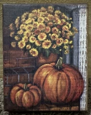 Porch Steps Wood Block Sign 5” x 4" | Primitives by Kathy Pumpkins Flowers