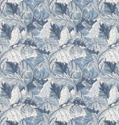 William Morris Gardinenstoff 'ACANTHUS OUTDOOR' 2,5 METER INDIGO - Outdoor