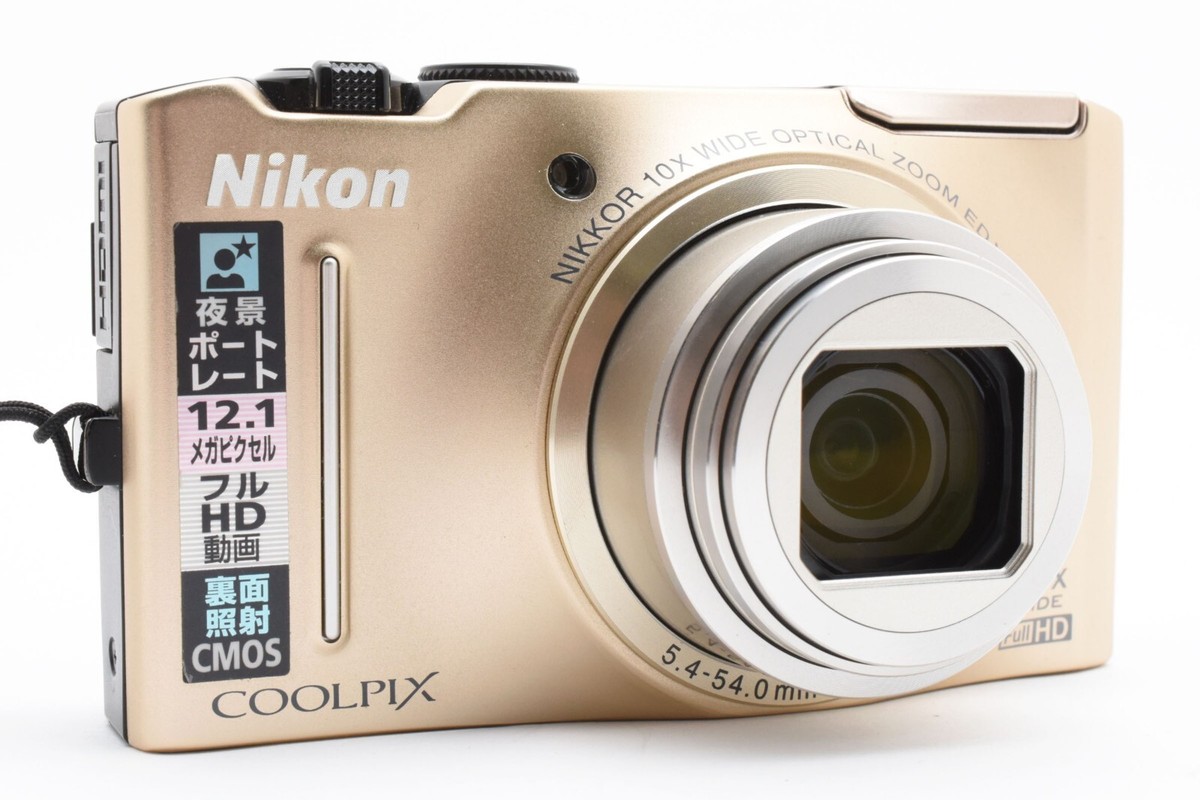 極美品　Nikon COOLPIX S8100 ゴールド TOP MINT] Nikon COOLPIX S8100 Gold Compact Digital Camera