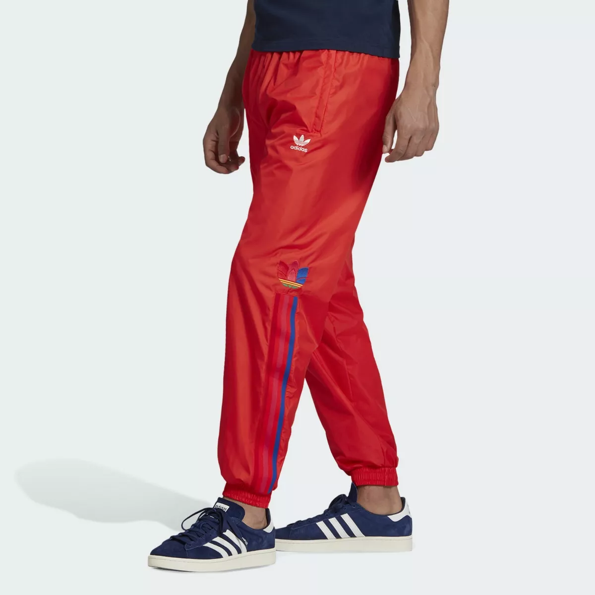 NEW ADIDAS Originals 3D Trefoil 3-Stripes Track Pants Active Red GE6249  MEDIUM