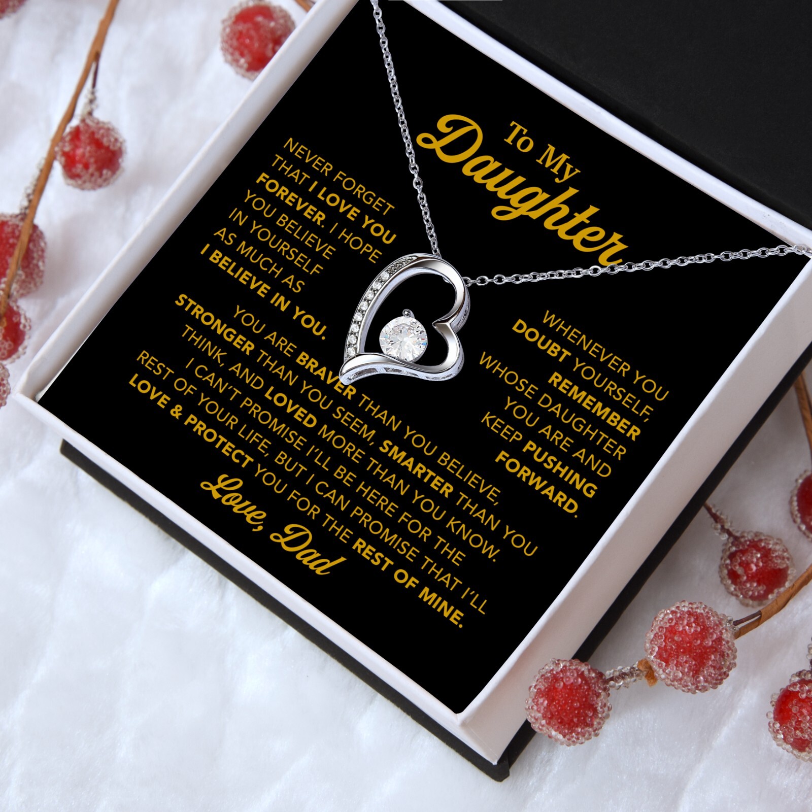 To My Daughter Necklace, Gift for Daughter from Dad, Father Daughter Necklace