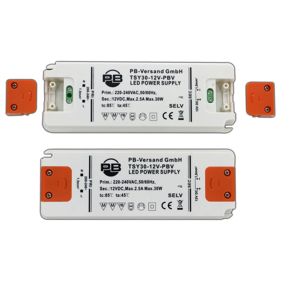 LED Trafo 12V DC 1 - 30 Watt flach SLIM Transformator Driver Netzteil kompakt - Bild 3 von 4