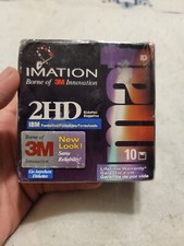 Imation 3.5" Floppy Disks Diskettes 10 Pack IBM Formatted 1.44MB 2HD New Sealed