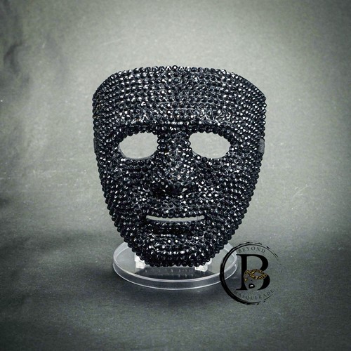 Full Face Rhinestone Skull Halloween Costume Masquerade Mask - Picture 4 of 6