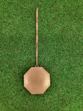 VINTAGE  SILVER AND GOLD OCTAGON POWDER COMPACT  MOVABLE INSIDE. 