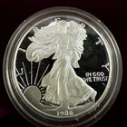 1986-S Proof American Silver Eagle Dollar $1 w/COA OGP Case US Mint Bullion