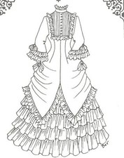 23- 24 " Period DOLL DRESS sewing PATTERN Victorian German French 361