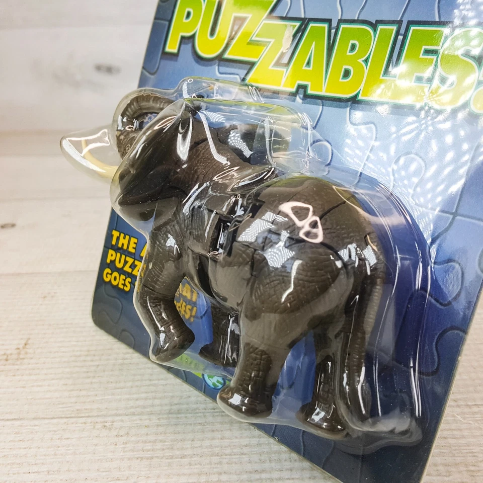 Club Earth Jungle Puzzables Elephant Puzzle Figura 3D 5 x 3" Sellado NUEVO Foto 4 de 4