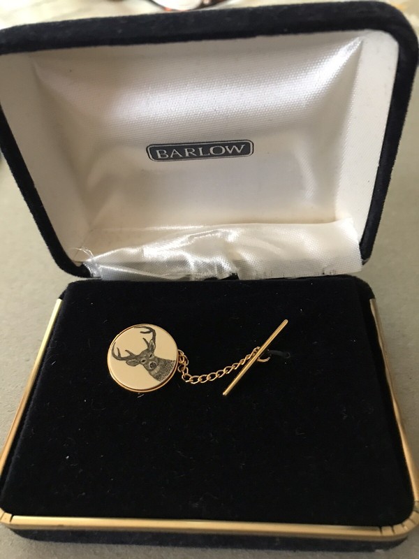 Barlow Deer buck tie clip new
