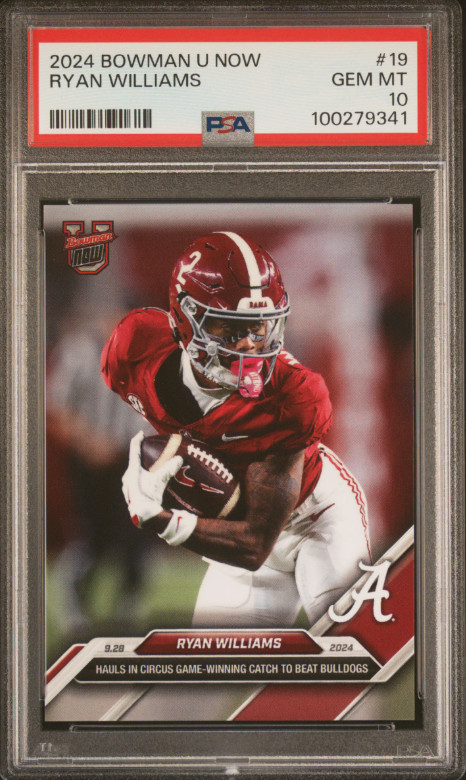 Ryan Williams Rookie PSA 10 2024 Bowman U Now #19 Card *910