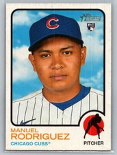 2022 Topps Heritage Rookie RC #291 Manuel Rodriguez Chicago Cubs Baseball Card
