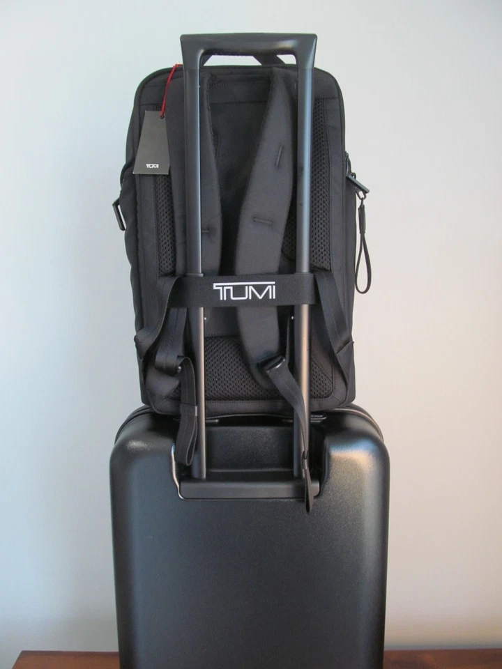 TUMI Black Short Trip Vassar Trolley 17.5" Laptop Backpack-Large Packable -NWT - Image 3 of 4