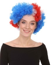 Red Blue Party Afro Wig Super Size Jumbo Character Cosplay Halloween Wig, HW-096