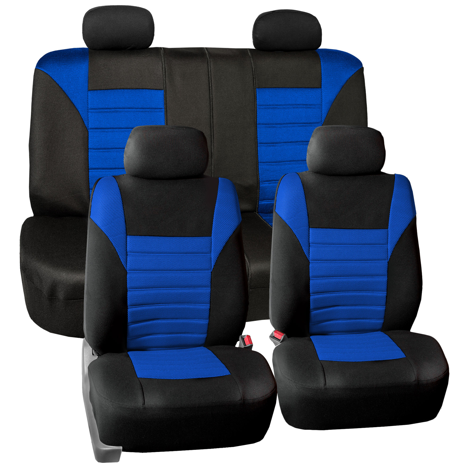 Air Mesh Car Seat Covers For Auto Car SUV Van With 4 Head Rest Covers Blue