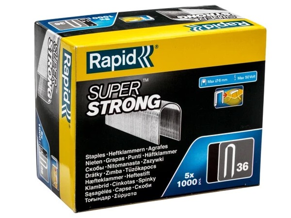 Rapid 36 Series Klammern 14Mm DP X 5M Verzinkt (Box 1000 X 5) RPD3614G-image