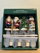 Vtg 1998 Boston Warehouse Heirloom Ornament Christmas Spreader Set of 4 New