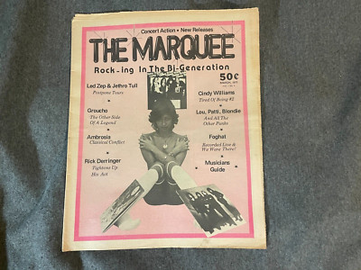 The Marquee Newspaper March 1977 Punk Rock Patti Smith Lou Reed Elton John