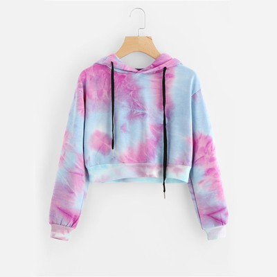 Crop Hoodies Sweatshirt Colorful Long 