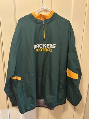 New Old Stock Green Bay Packers Reebok Pullover Size XXL On Field Sideline Gear