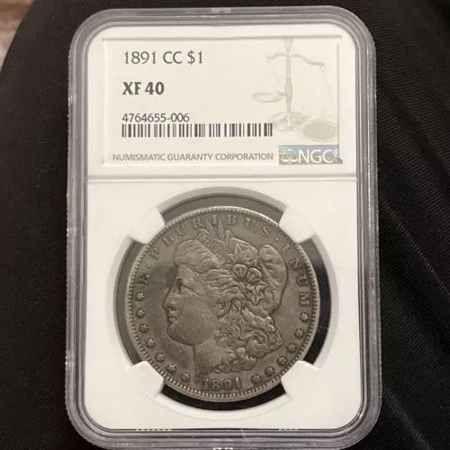 1891-CC CARSON CITY MORGAN Silver Dollar Graded XF 40 NGC