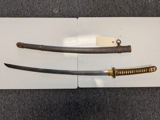 Original WW2 Japanese Type 98 Shin Gunto Katana Cotton Wrapped Ray Skin MT 66