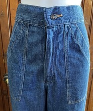 Vintage 70s 80s Wrangler 24 29 Women s High Waist Leg Jeans Big Button Pocket