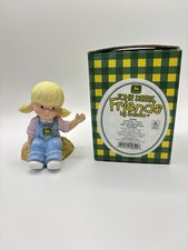 John Deere Friends Enesco Figurine Girl on Hay You&rsquo;re a Real Deere 1999 + Box