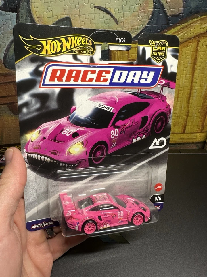 2024 Hot Wheels Premium Car Culture Race Day CHASE ROXY & REXY Porsche 911 GT3 - Image 2 of 4