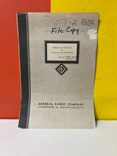 GENERAL RADIO COMPANY 869-A Power Supply Operating Instructions
