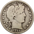 1894 Barber Half Dollar 50C, Fine F