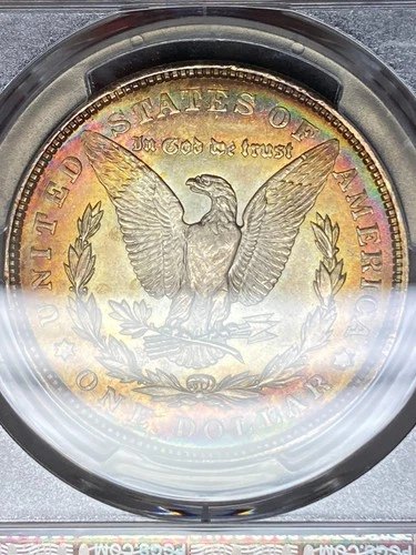1921-P PCGS MS62 Morgan Dollar w/ Rainbow Peripheral Toning & Stellar Eye Appeal