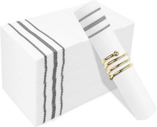 100 Pack Paper Napkins Disposable Hand Towels for Bathroom, Soft Silver Dinner
