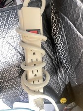 Used 6-outlet 4 FOOT Surge Protector Beige S11 