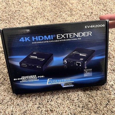 Vanco Evolution Ultra-Slim 4K Black HDMI Extender - EV4K2006