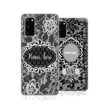 AANGEPAST GEPERSONALISEERD ZWARTE VETERS GEL CASE HOESJE VOOR SAMSUNG TELEFOON 1