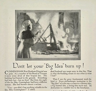 Grinnell Fire Safety Print Ad 1920 Vintage Industrial Sprinkler System Wall Art
