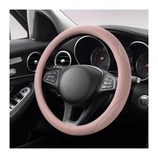 Car Steering Wheel Cover, Round Breathable Leather Auto Steering Wheel Wrap w...
