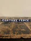 Vintage Century Fence Waukesha, Wisconsin Dbl-Sided Porcelain Advertising Sign