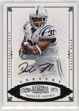 2012 National Treasures Century Black Signatures 18/25 Donald Brown Auto 0ud4